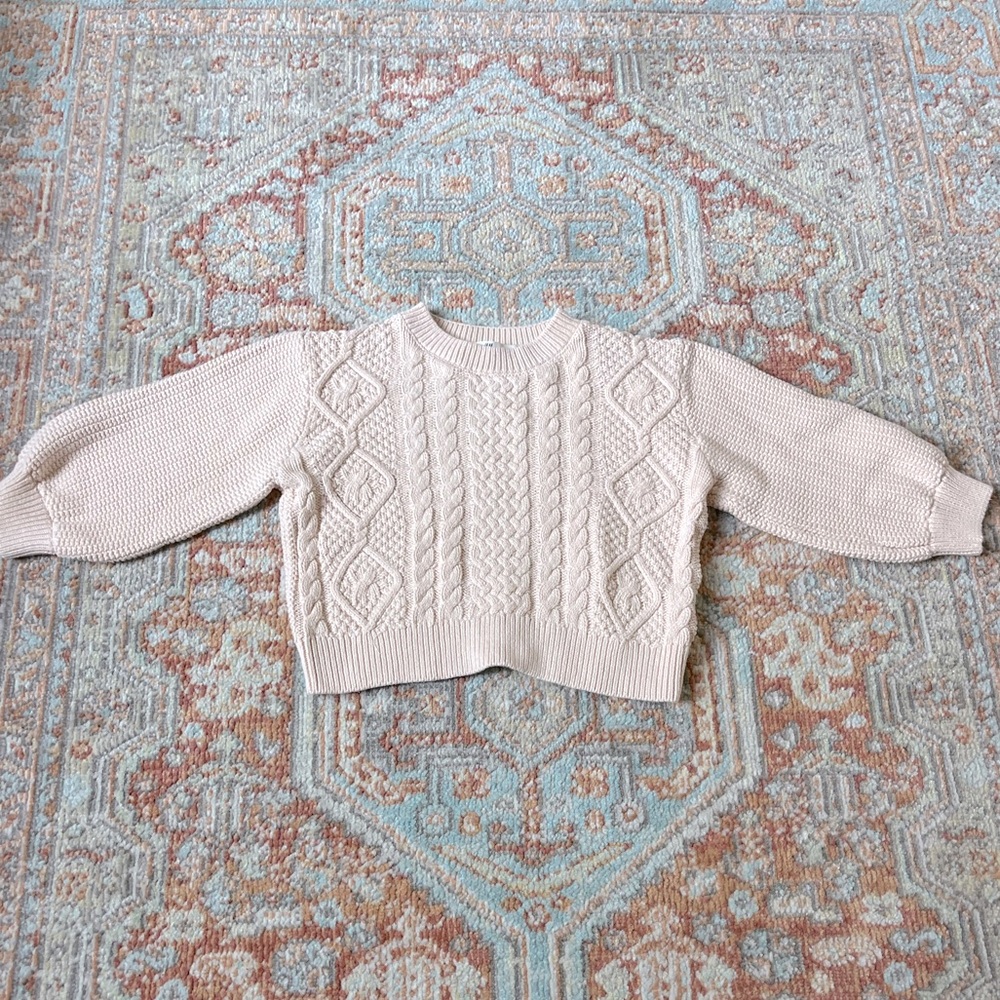 H&M Girls 100% Cotton Cable Knit Sweater 5T